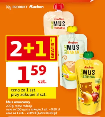 Mus owocowy promocja w Auchan