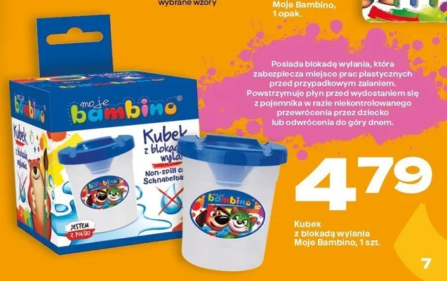 Kubek z blokadą wylania Moje Bambino promocja w Twój Market
