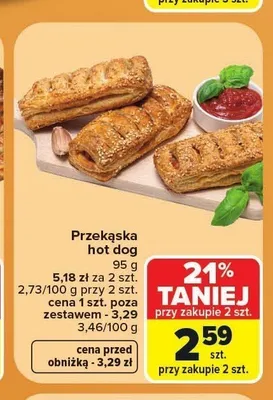 Przekąska hot dog promocja w Carrefour Market