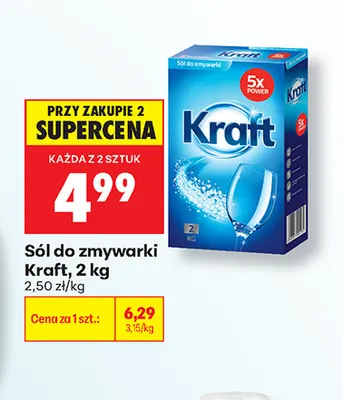 Sól do zmywarki Kraft promocja w Biedronka
