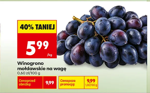 Winogrona promocja w Biedronka
