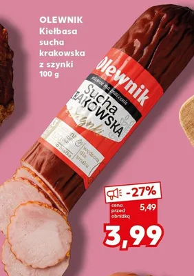 Kiełbasa krakowska z habanero Olewnik promocja w Kaufland