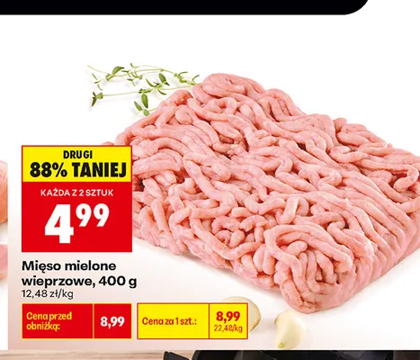 Mięso mielone wieprzowe promocja w Biedronka