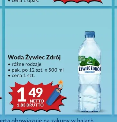 Woda niegazowana Żywiec Zdrój promocja w Makro