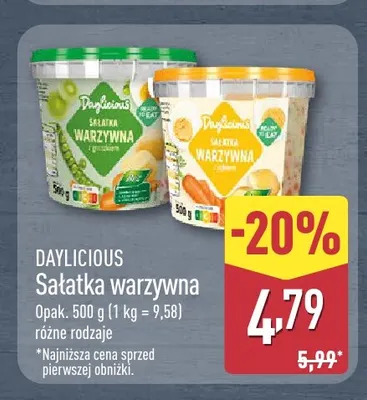 Sałatka warzywna Daylicious promocja w Aldi