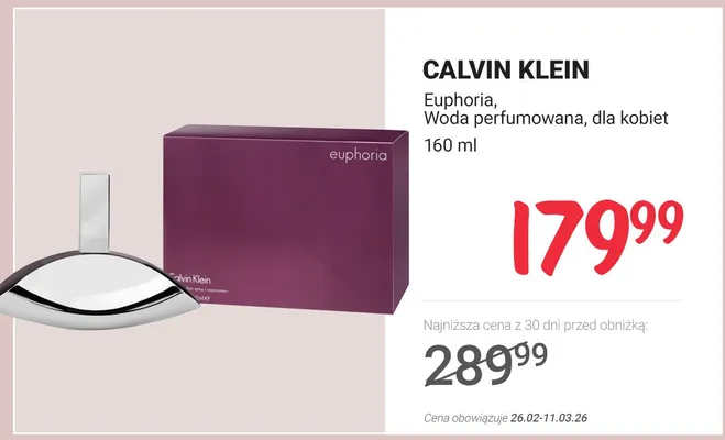 Euphoria, woda perfumowana dla kobiet promocja w Rossmann