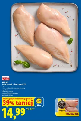 Polski kurczak filety z piersi Rzeźnik XXL promocja w Lidl