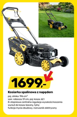 Kosiarka spalinowa z napędem Lider 196cm³ 51cm 62l promocja w Bricomarche