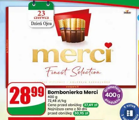 Bombonierka Merci Finest Selection promocja w Dino