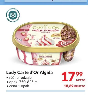 Lody Carte d'Or Algida promocja w Makro