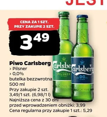 Piwo Carlsberg Pilsner promocja w Netto