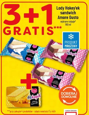 Lody Hokey'ek sandwich Amore Gusto promocja w POLOmarket