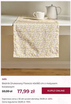 Bieżnik drukowany Florecio home&you promocja w home&you