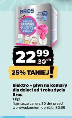 Elektro + płyn na komary dla dzieci od 1 roku życia Bros promocja w Netto