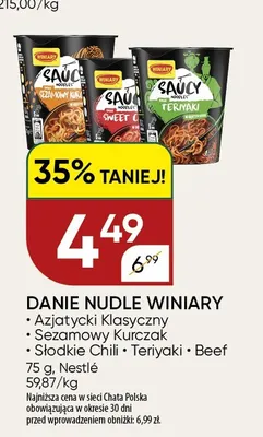 Danie nudle Winiary Azjatycki Klasyczny promocja w Chata Polska