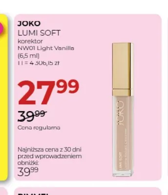 Korektor Lumi Soft NW01 Light Vanilla Joko promocja w Drogerie Jawa