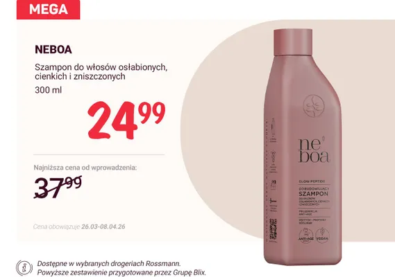 Szampon do włosów osłabionych, cienkich i zniszczonych promocja w Rossmann