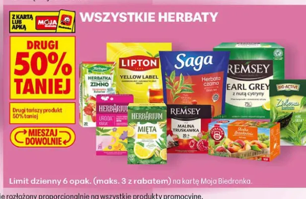 Herbata Big-Active zielona promocja w Biedronka