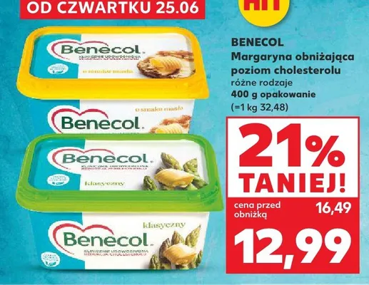 Margaryna obniżająca poziom cholesterolu Benecol promocja w Kaufland