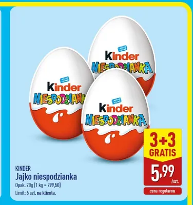 Jajko niespodzianka Kinder promocja w Aldi