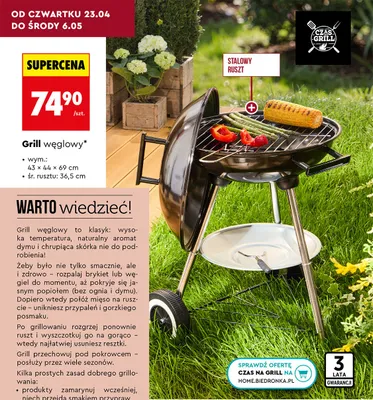 Grill węglowy promocja w Biedronka