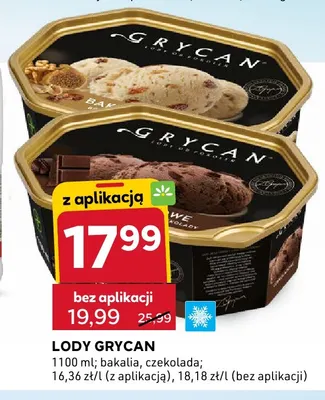 Lody czekolada Grycan promocja w Stokrotka