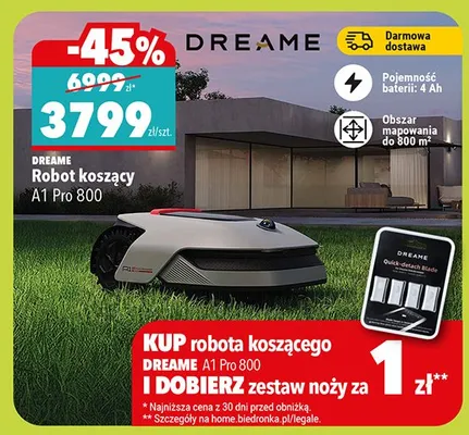 Robot koszący A1 Pro 800 promocja w Biedronka