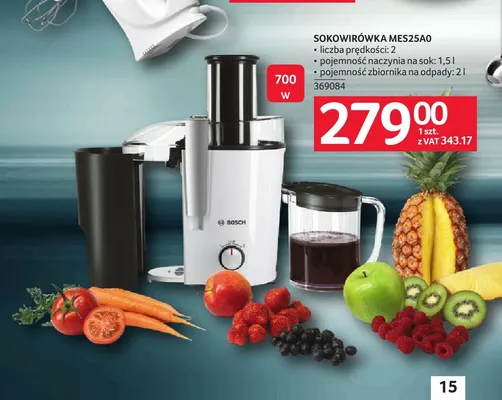 Sokowirówka Bosch MES25A0 promocja w Selgros