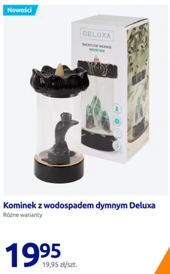 Kominek z wodospadem dymnym Deluxa promocja w Action