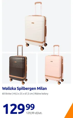Walizka Spilbergen Milan 60 litrów 44,5x25x67,5cm promocja w Action