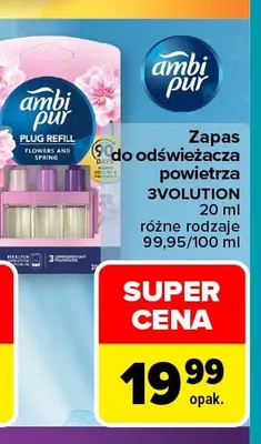 Zapas do odświeżacza powietrza 3Volution Ambi Pur promocja w Carrefour Market