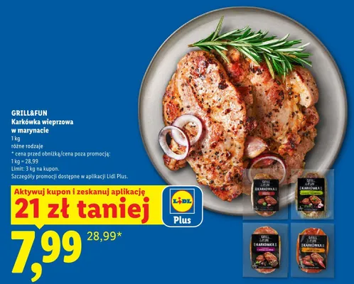 Karkówka wieprzowa w marynacie Grill&Fun promocja w Lidl