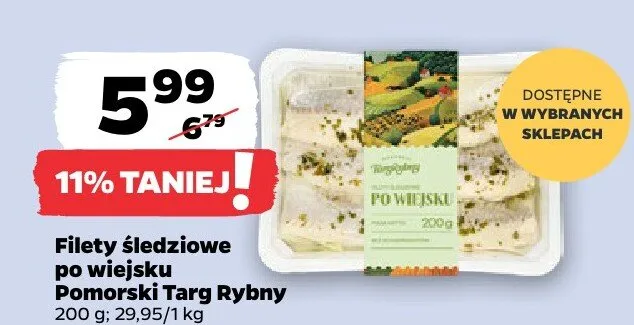 Filety śledziowe po wiejsku Pomorski Targ Rybny promocja w Netto