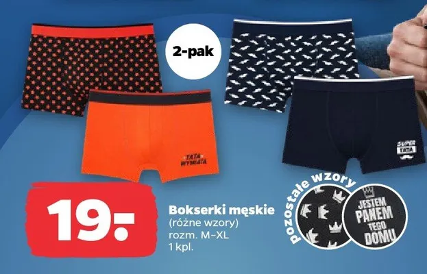 Bokserki męskie 2-pak promocja w Netto