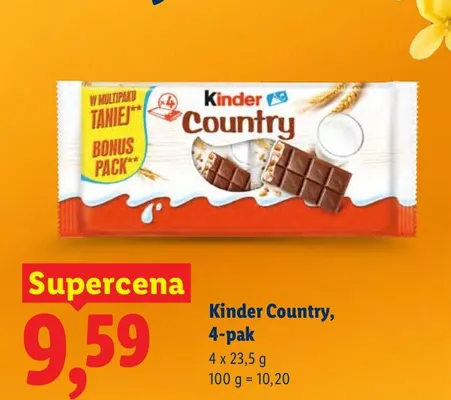 Batonik Kinder Country promocja w Lidl