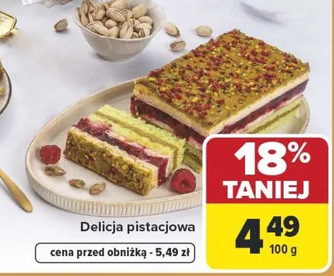 Delicja pistacjowa promocja w Carrefour