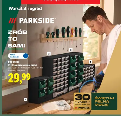 Organizer na małe części Parkside 300x208x163 mm promocja w Lidl