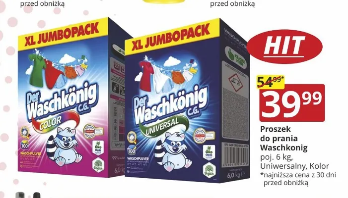 Proszek do prania Der Waschkönig C.G. promocja w Prymus AGD