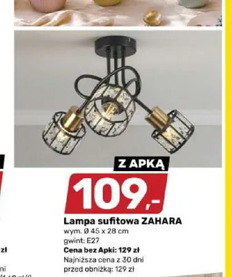 Lampa sufitowa ZAHARA promocja w Bricomarche