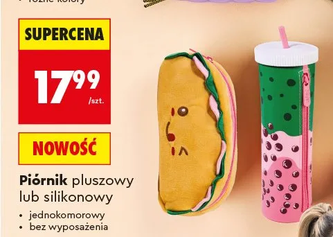 Piórnik pluszowy Kayet promocja w Biedronka