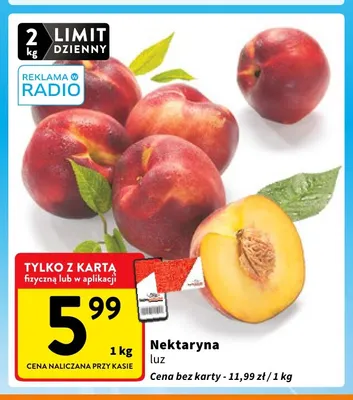 Nektaryny luz promocja w Intermarche