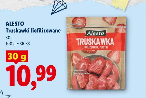 Truskawki liofilizowane Alesto promocja w Lidl