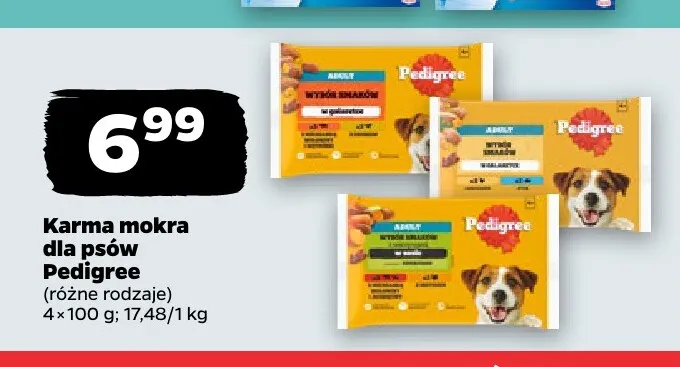 Karma mokra dla psów 4-pak Pedigree promocja w Netto
