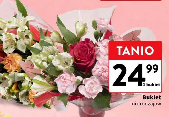 Bukiet mix rodzajów promocja w Intermarche