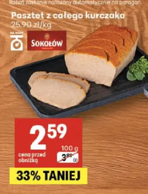 Pasztet z całego kurczaka Sokołów promocja w Delikatesy Centrum