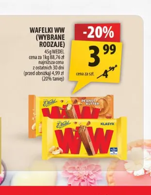 Wafelki WW Klasyk E.Wedel promocja w Arhelan