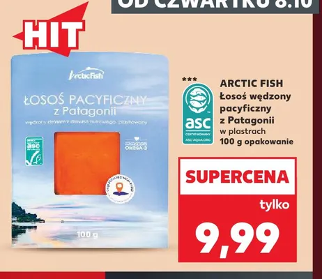 Łosoś wędzony pacyficzny z Patagonii w plastrach Arctic Fish promocja w Kaufland