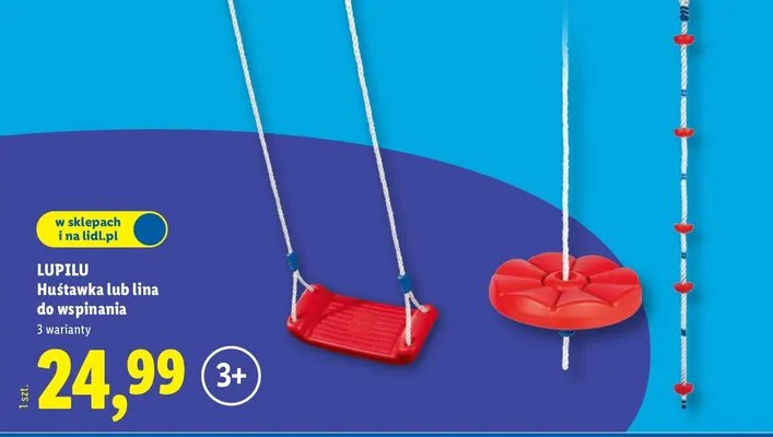 Huśtawka lub lina do wspinania promocja w Lidl