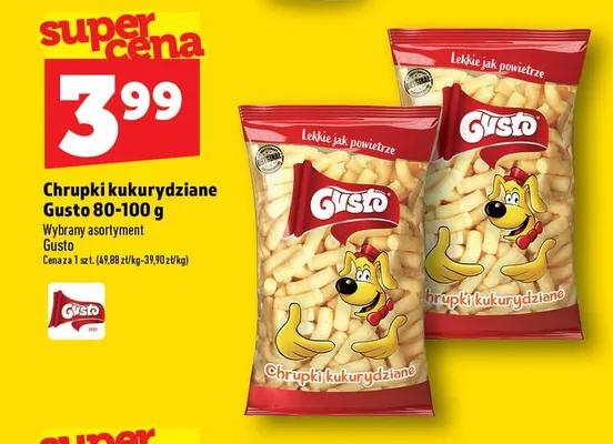 Chrupki kukurydziane Gusto promocja w TOPAZ