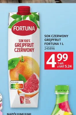 Sok czerwony grejpfrut Fortuna promocja w Selgros